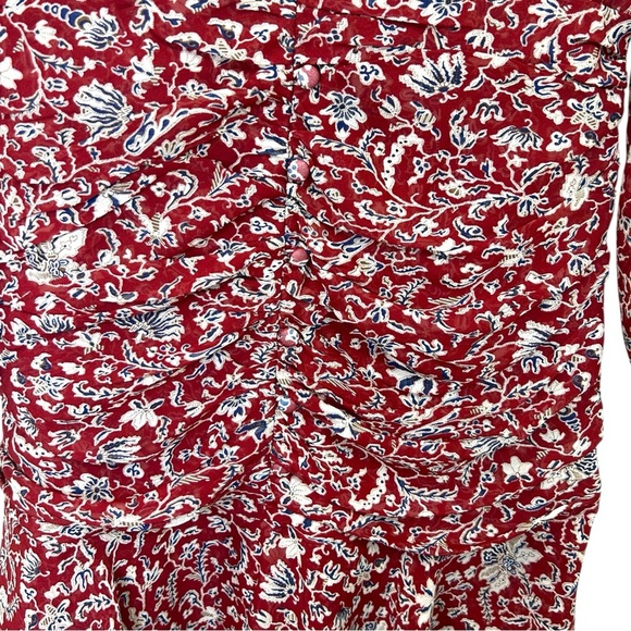 VERONICA BEARD, Women’s ‘Rosalia’ Silk Mini Dress in ‘Cranberry’ - Red, Size 4 - Picture 16 of 16